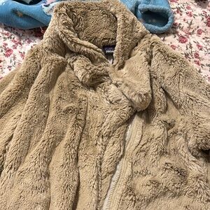 Patagonia Tan Fleece Ski Jacket